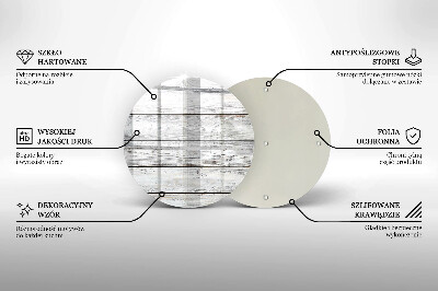 Dessous de bougie Planches de bois brillantes