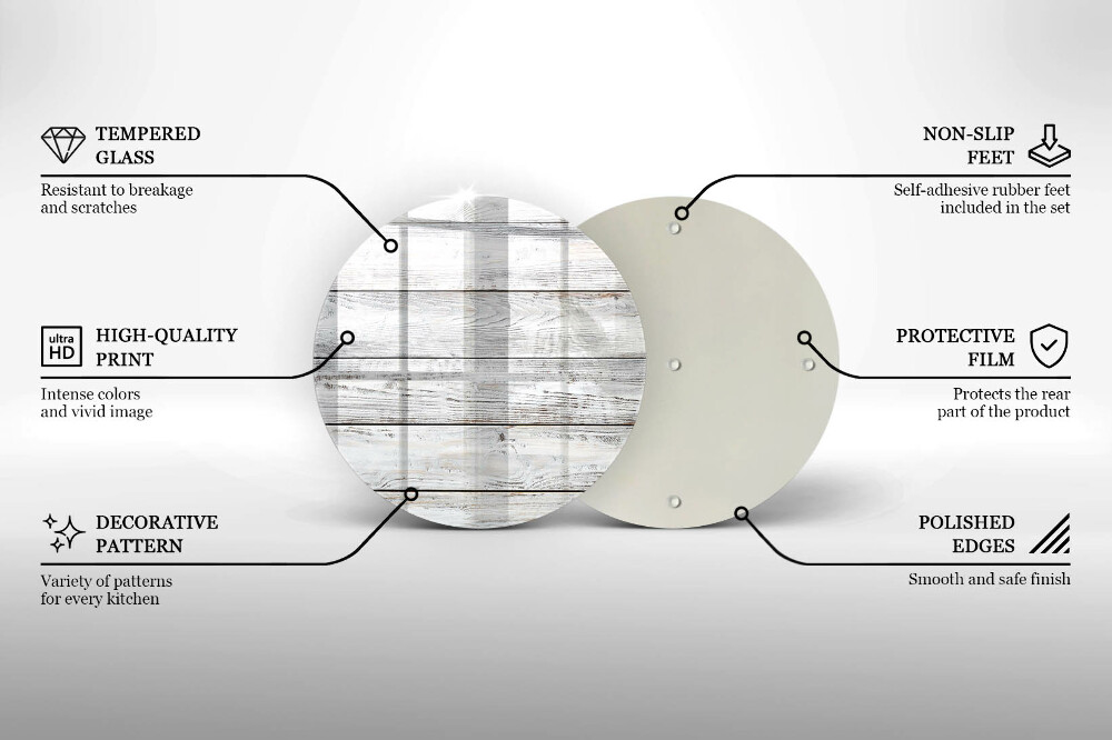 Dessous de bougie Planches de bois brillantes