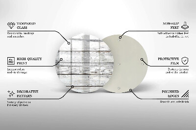 Dessous de bougie Planches de bois brillantes