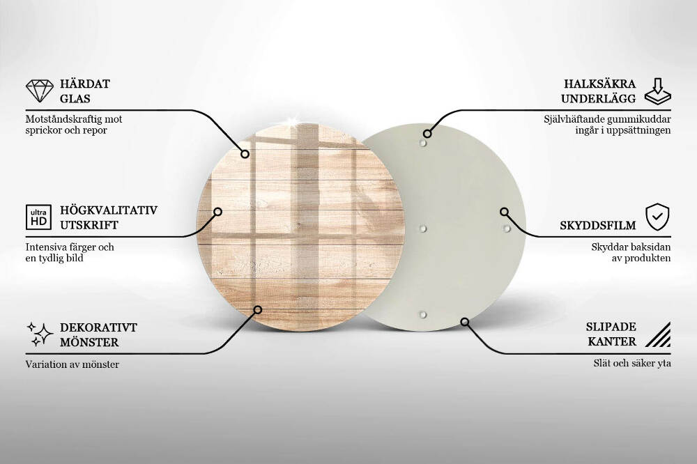 Dessous de bougie funéraire Planches de bois