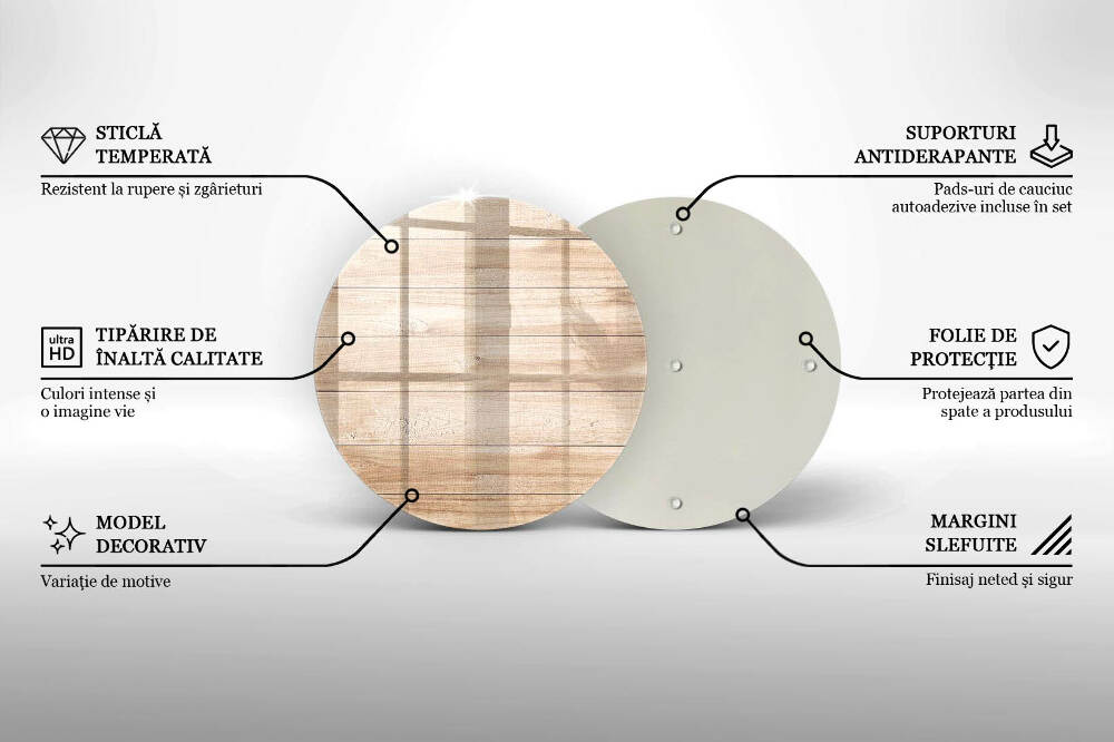 Dessous de bougie funéraire Planches de bois