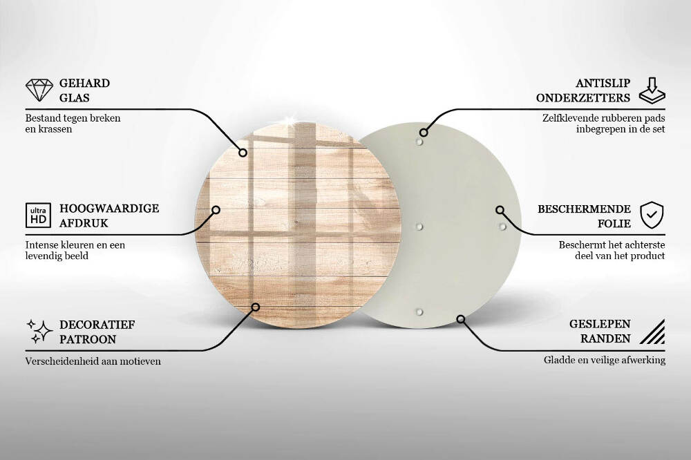 Dessous de bougie funéraire Planches de bois