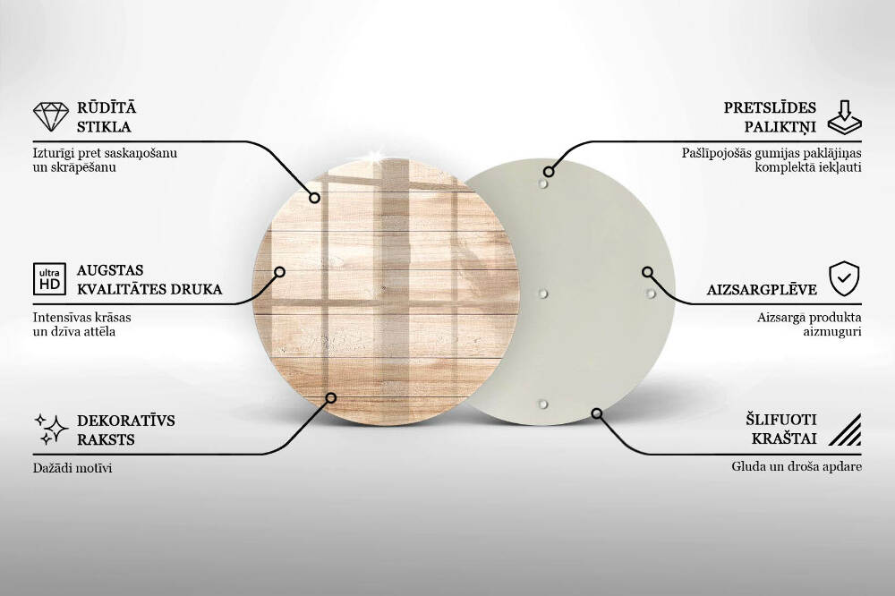 Dessous de bougie funéraire Planches de bois