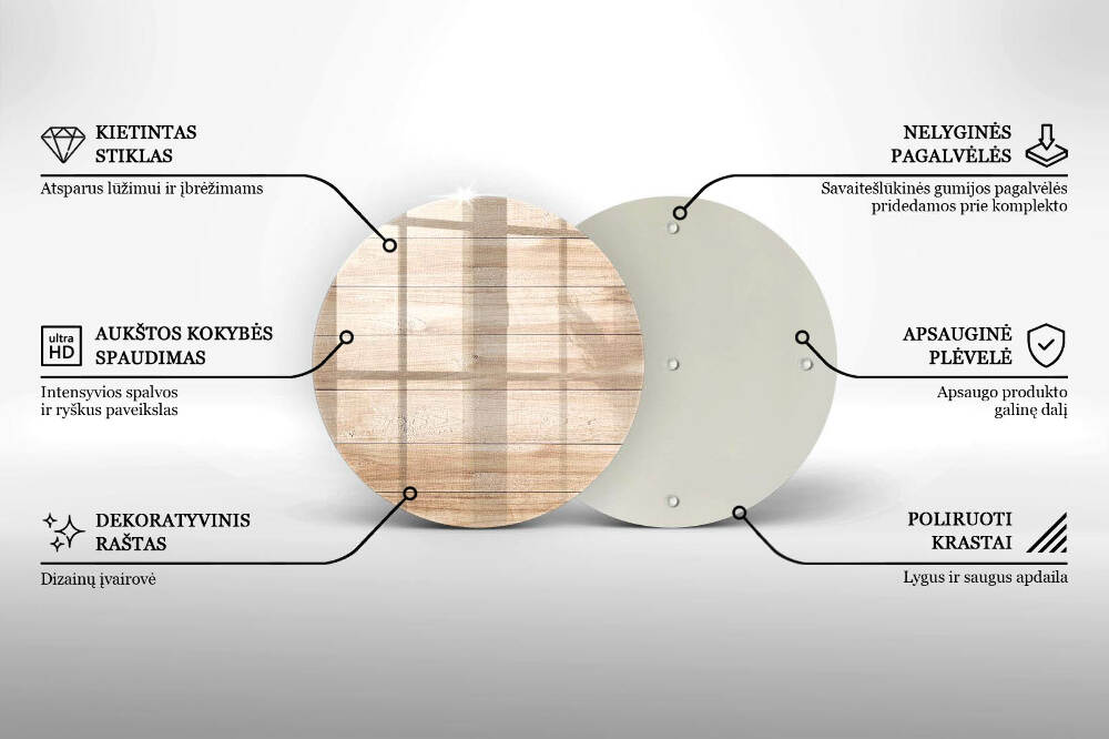 Dessous de bougie funéraire Planches de bois