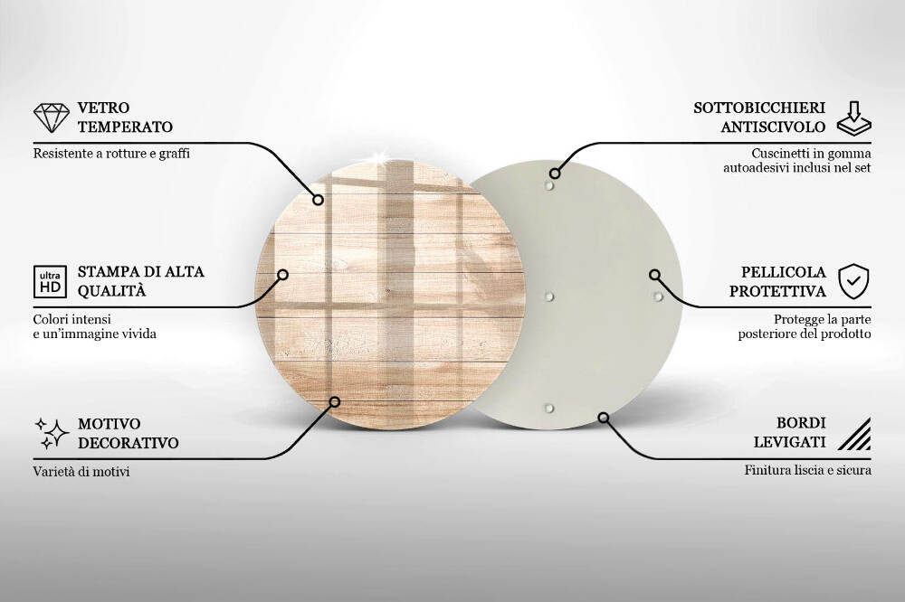 Dessous de bougie funéraire Planches de bois