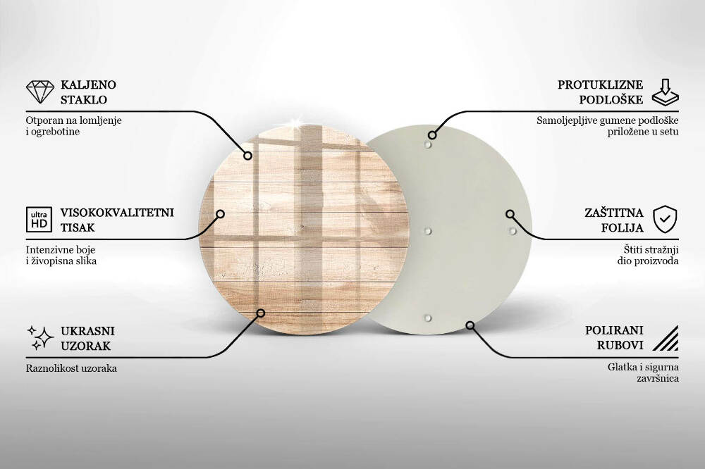 Dessous de bougie funéraire Planches de bois