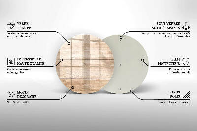 Dessous de bougie funéraire Planches de bois