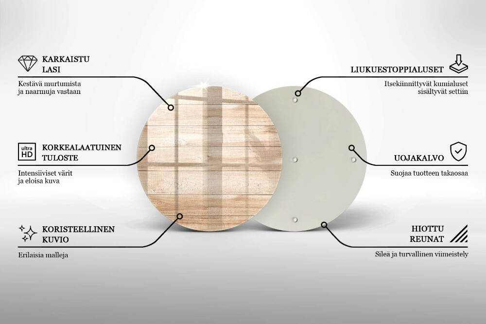 Dessous de bougie funéraire Planches de bois