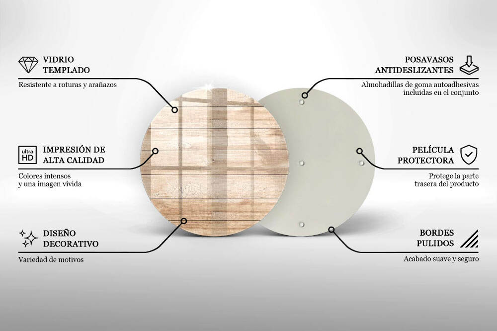 Dessous de bougie funéraire Planches de bois