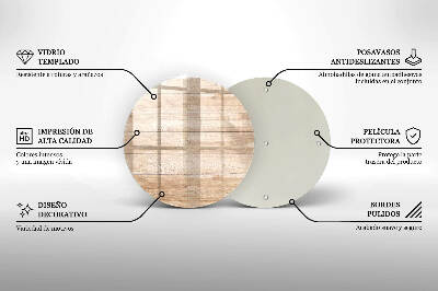 Dessous de bougie funéraire Planches de bois