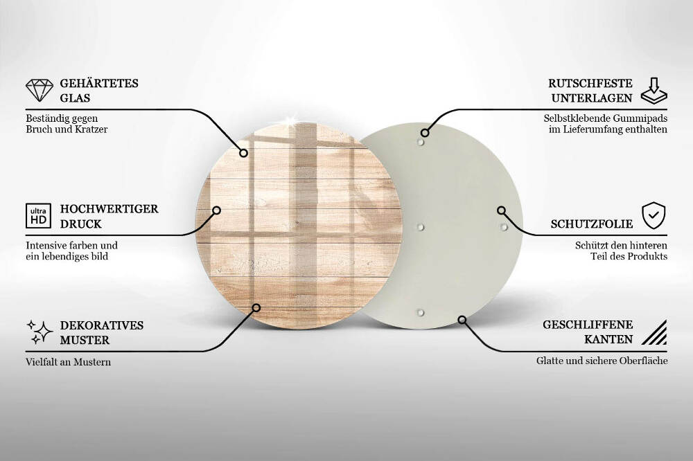 Dessous de bougie funéraire Planches de bois