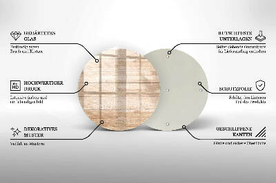 Dessous de bougie funéraire Planches de bois