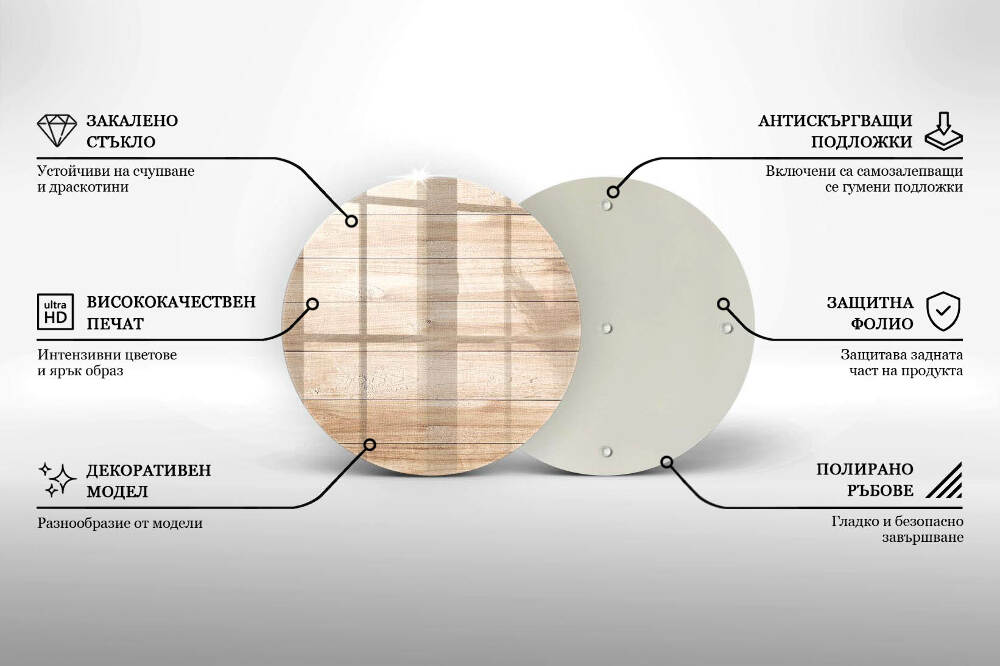 Dessous de bougie funéraire Planches de bois