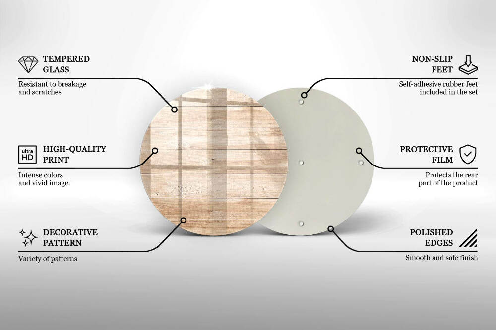 Dessous de bougie funéraire Planches de bois