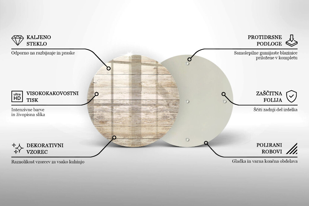 Dessous de bougie Planches de bois