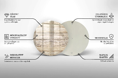 Dessous de bougie Planches de bois