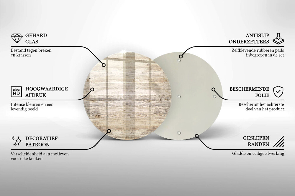 Dessous de bougie Planches de bois