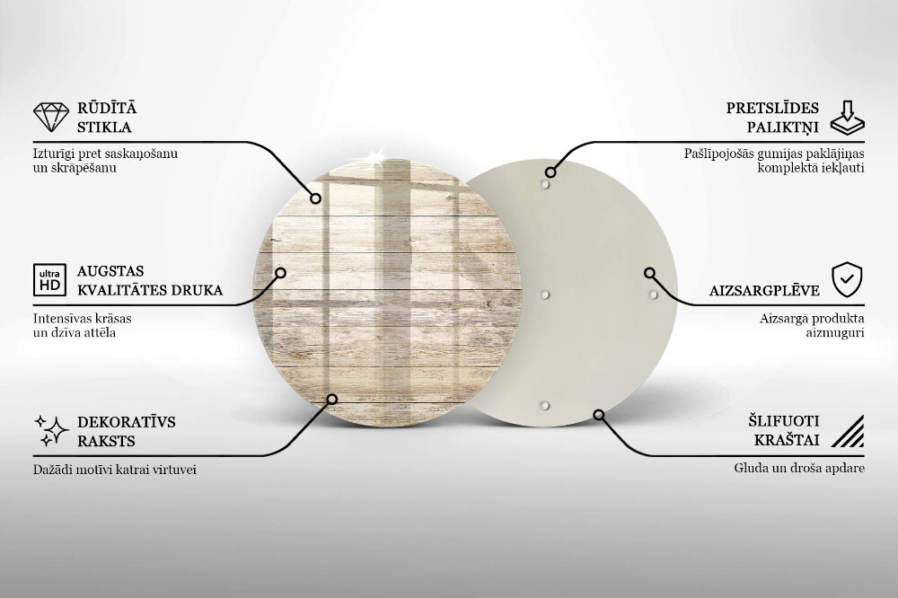 Dessous de bougie Planches de bois