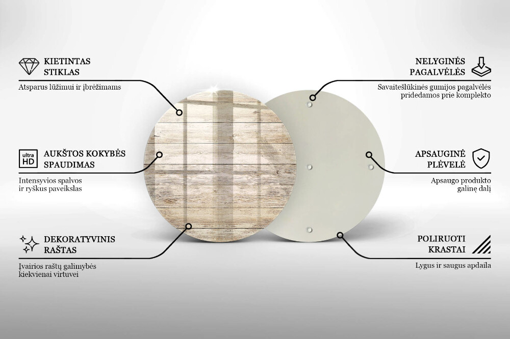 Dessous de bougie Planches de bois