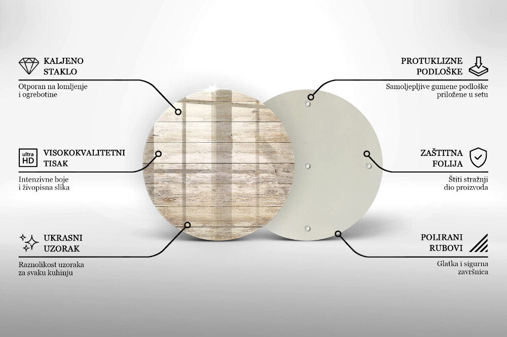 Dessous de bougie Planches de bois