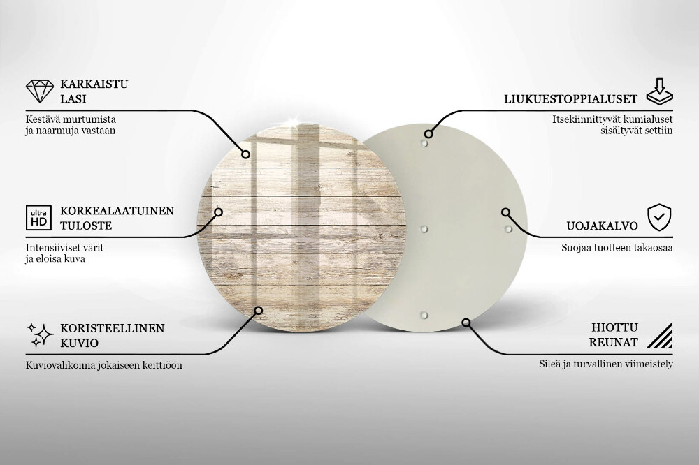 Dessous de bougie Planches de bois