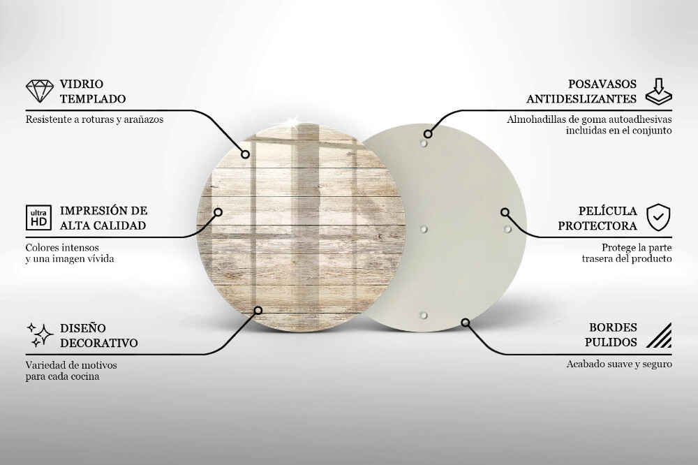 Dessous de bougie Planches de bois