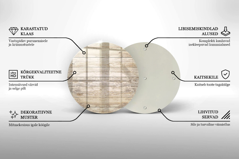 Dessous de bougie Planches de bois