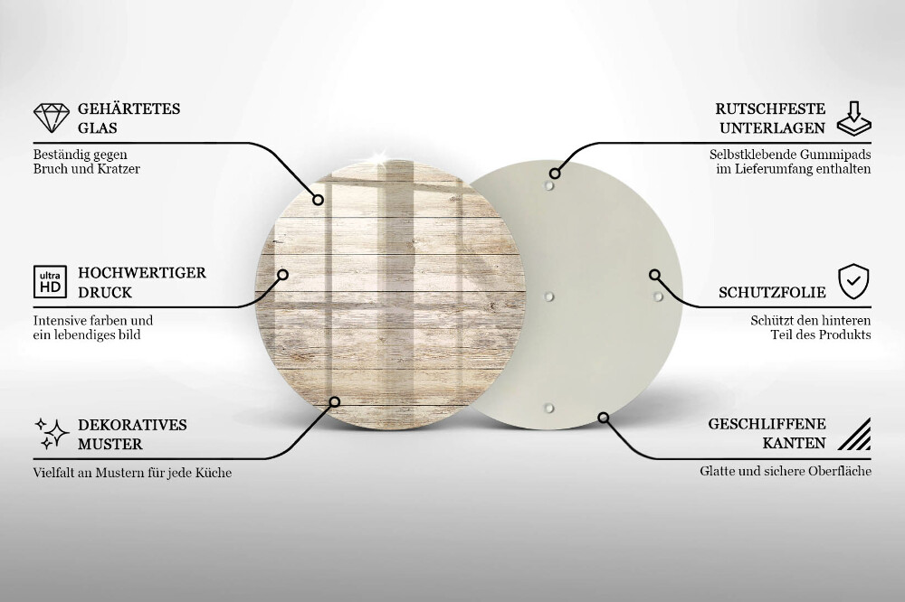 Dessous de bougie Planches de bois