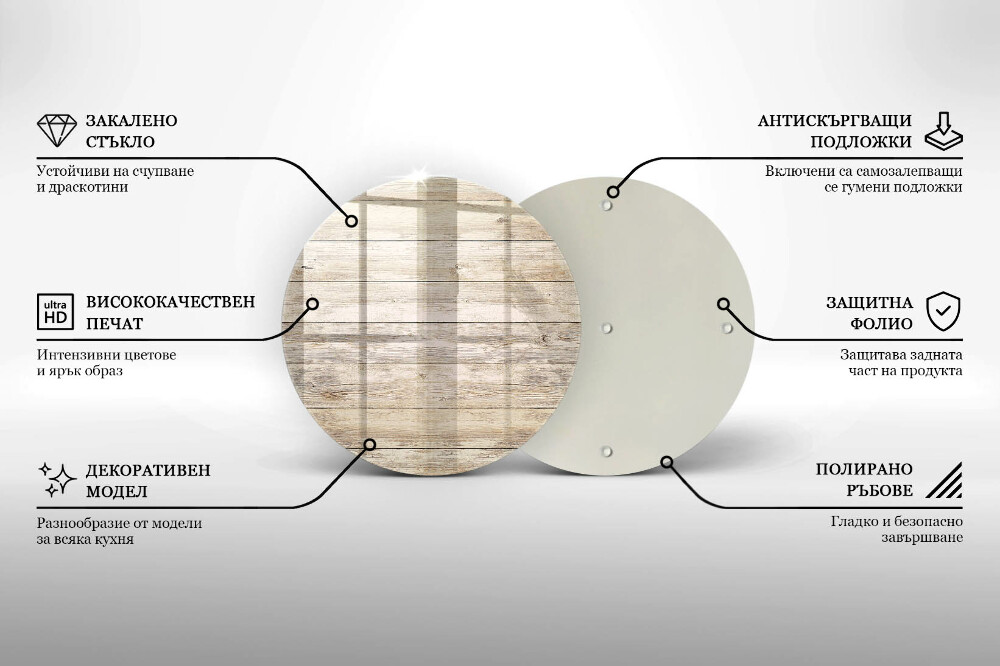 Dessous de bougie Planches de bois