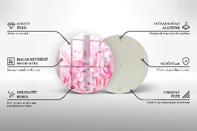 Dessous de bougie funéraire Pivoines délicates