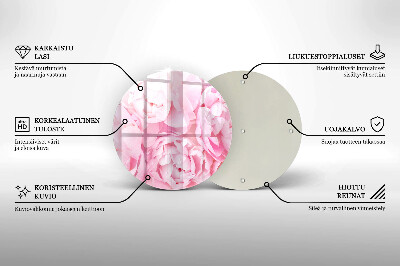 Dessous de bougie funéraire Pivoines délicates