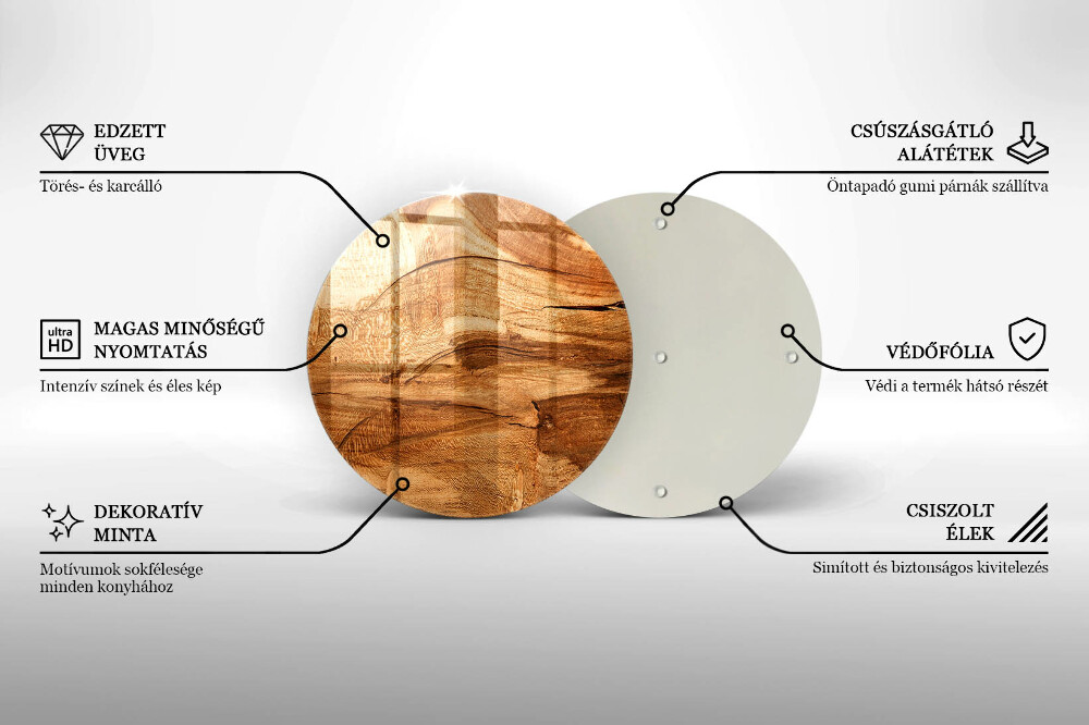 Dessous bougie Texture de planche de bois