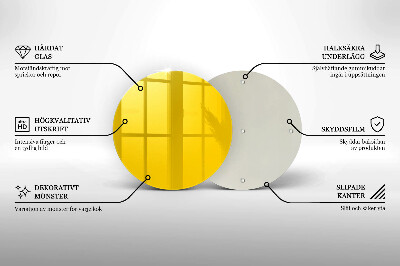 Dessous de bougie funéraire Jaune