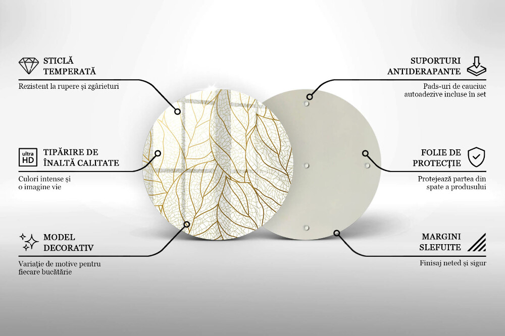 Dessous de bougie Modèle de feuilles de dessin au trait