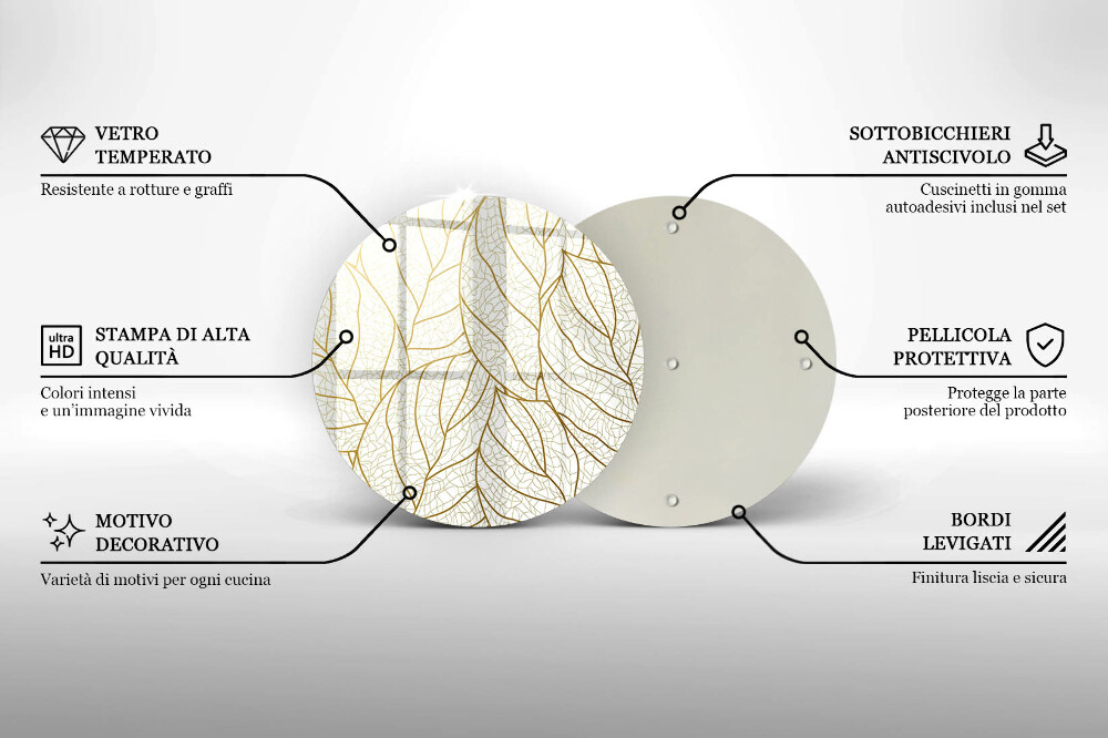 Dessous de bougie Modèle de feuilles de dessin au trait