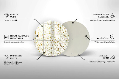 Dessous de bougie Modèle de feuilles de dessin au trait