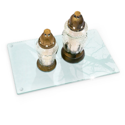 Dessous bougie funéraire transparent