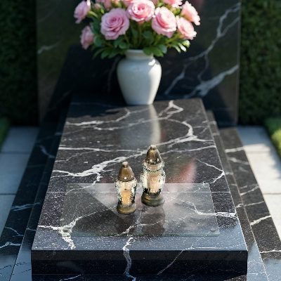 Dessous bougie funéraire transparent