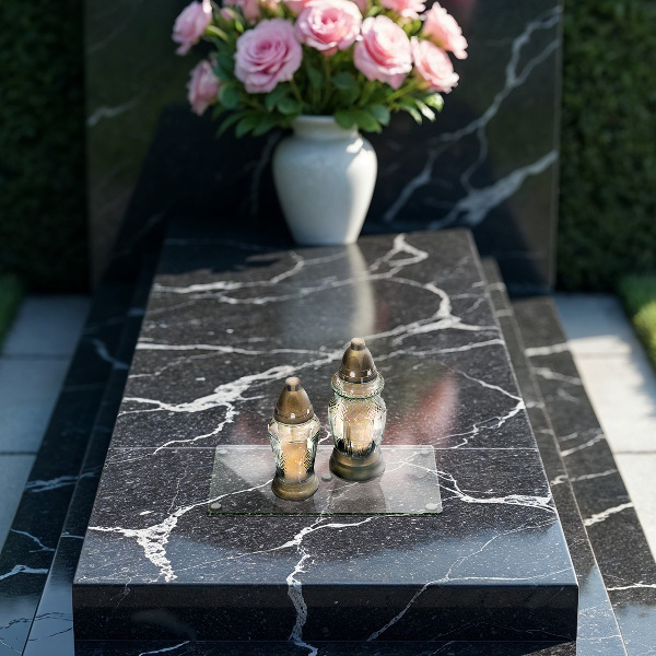 Dessous bougie funéraire transparent