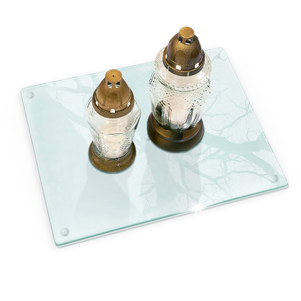 Dessous bougie funéraire transparent