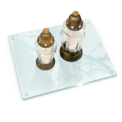 Dessous bougie funéraire transparent
