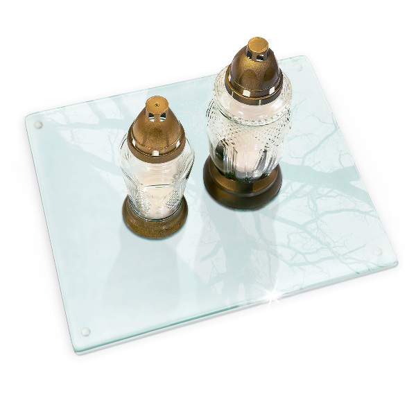 Dessous bougie funéraire transparent