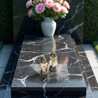 Dessous bougie funéraire transparent