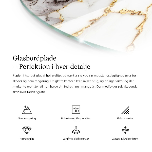 Plateau en verre Couleur blanc lisse