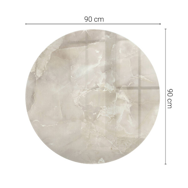 Plateau en verre Motif de texture de marbre
