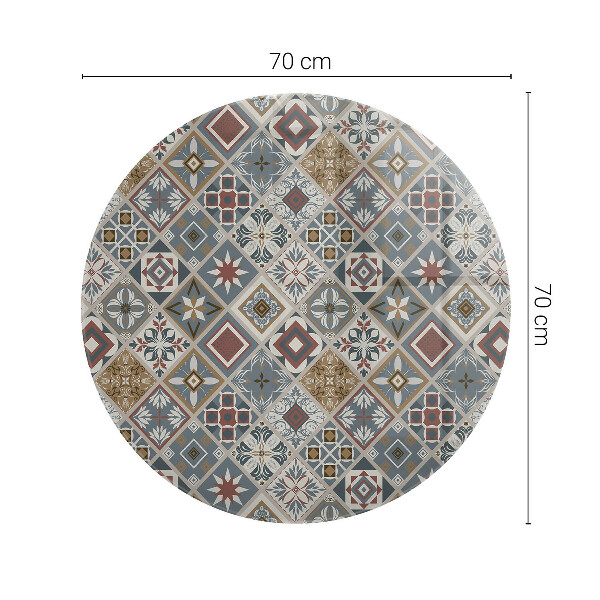 Plateau en verre Motif en mosaïque avec ornements