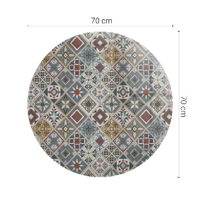 Plateau en verre Motif en mosaïque avec ornements
