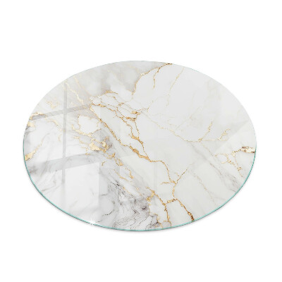 Plateau en verre Marbre élégant avec veines
