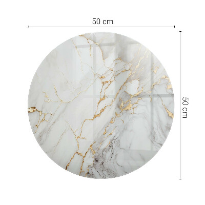Plateau en verre Marbre élégant avec veines