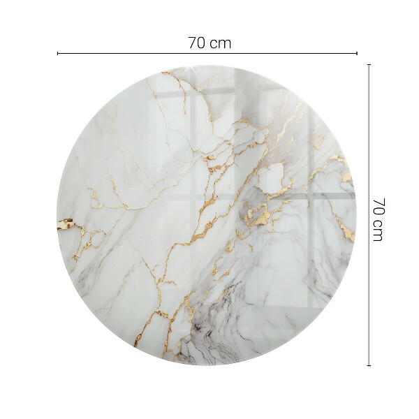Plateau en verre Marbre élégant avec veines